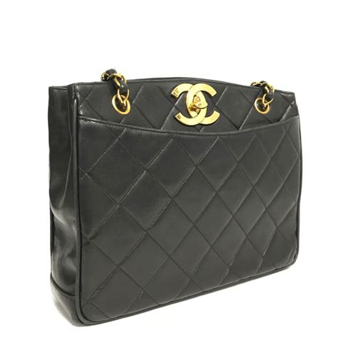 chanel quilted tote handbag - chanel tote bag vintage.